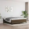Image de vidaXL Cadre de lit à lattes marron foncé 180x200 cm tissu