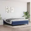 Image de vidaXL Cadre de lit à lattes bleu 180x200 cm tissu