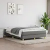 Image de vidaXL Cadre de lit à lattes gris foncé 140x190 cm tissu