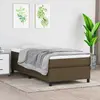 Image de vidaXL Cadre de lit à lattes marron foncé 90x190 cm tissu