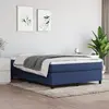 Image de vidaXL Cadre de lit à lattes bleu 140x190 cm tissu