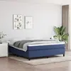 Image de vidaXL Cadre de lit à lattes bleu 160x200 cm tissu