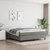 Image de vidaXL Cadre de lit à lattes gris foncé 180x200 cm tissu