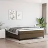 Image de vidaXL Cadre de lit à lattes marron foncé 180x200 cm tissu