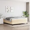 Image de vidaXL Cadre de lit à lattes crème 180x200 cm tissu