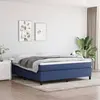 Image de vidaXL Cadre de lit à lattes bleu 180x200 cm tissu