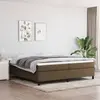 Image de vidaXL Cadre de lit à lattes marron foncé 200x200 cm tissu