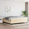 Image de vidaXL Cadre de lit à lattes crème 200x200 cm tissu