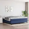 Image de vidaXL Cadre de lit à lattes bleu 200x200 cm tissu