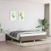 Image de vidaXL Cadre de lit à lattes taupe 160x200 cm tissu