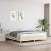 Image de vidaXL Cadre de lit à lattes crème 180x200 cm tissu