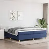 Image de vidaXL Cadre de lit à lattes bleu 200x200 cm tissu