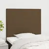 Image de vidaXL Tête de lit marron foncé 80x5x118/128 cm Tissu