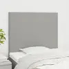 Image de vidaXL Tête de lit Gris clair 90x5x118/128 cm Tissu