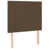 Image de vidaXL Tête de lit Marron foncé 90x5x118/128 cm Tissu