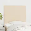 Image de vidaXL Tête de lit Crème 100x5x118/128 cm Tissu