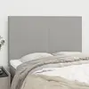 Image de vidaXL Tête de lit Gris clair 144 x 5 x 118/128 cm Tissu