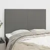 Image de vidaXL Tête de lit Gris foncé 144 x 5 x 118/128 cm Tissu