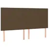 Image de vidaXL Tête de Lit Meubles de Chambre à Coucher Accessoires de Lit Simple Têtes de Cadre de Lit Intérieur Marron Foncé 160x5x118/128 cm Tissu
