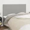 Image de vidaXL Tête de lit Gris clair 180 x 5 x 118/128 cm Tissu