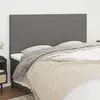Image de vidaXL Tête de lit Gris foncé 180 x 5 x 118/128 cm Tissu