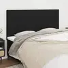 Image de vidaXL Tête de lit Noir 180x5x118/128 cm Tissu