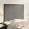 Image de vidaXL Tête de lit Gris clair 80x5x118/128 cm Velours