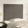 Image de vidaXL Tête de lit Gris foncé 80x5x118/128 cm Velours