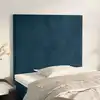Image de vidaXL Tête de lit Bleu foncé 80x5x118/128 cm Velours