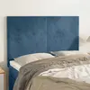 Image de vidaXL Tête de lit Bleu foncé 144 x 5 x 118/128 cm Velours