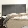Image de vidaXL Tête de lit Gris foncé 180 x 5 x 118/128 cm Velours