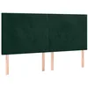 Image de vidaXL Tête de lit Vert foncé 180x5x118/128 cm Velours