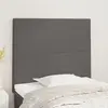 Image de vidaXL Tête de lit Gris 80x5x118/128 cm Similicuir