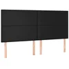 Image de vidaXL Tête de lit Noir 180x5x118/128 cm Similicuir