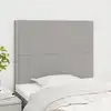 Image de vidaXL Tête de lit Gris clair 90x5x118/128 cm Tissu
