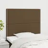 Image de vidaXL Tête de lit marron foncé 100x5x118/128 cm Tissu