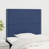 Image de vidaXL Tête de lit Bleu 100x5x118/128 cm Tissu
