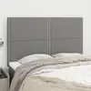 Image de vidaXL Tête de lit Gris foncé 144 x 5 x 118/128 cm Tissu