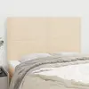 Image de vidaXL Tête de lit Crème 144x5x118/128 cm Tissu