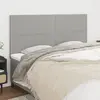 Image de vidaXL Tête de lit Gris clair 180 x 5 x 118/128 cm Tissu