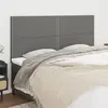 Image de vidaXL Tête de lit Gris foncé 180 x 5 x 118/128 cm Tissu
