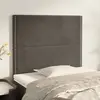 Image de vidaXL Tête de lit Gris foncé 80x5x118/128 cm Velours