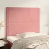 Image de vidaXL Tête de lit Rose 80x5x118/128 cm Velours