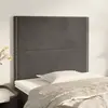 Image de vidaXL Tête de lit Gris foncé 90x5x118/128 cm Velours