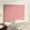 Image de vidaXL Tête de lit Rose 90x5x118/128 cm Velours