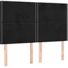 Image de vidaXL Tête de lit Noir 144x5x118/128 cm Velours