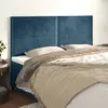 Image de vidaXL Tête de lit Bleu foncé 160 x 5 x 118/128 cm Velours
