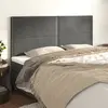 Image de vidaXL Tête de lit Gris foncé 180 x 5 x 118/128 cm Velours