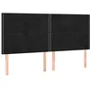 Image de vidaXL Tête de lit Noir 180x5x118/128 cm Velours