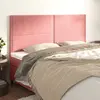 Image de vidaXL Tête de lit Rose 200x5x118/128 cm Velours